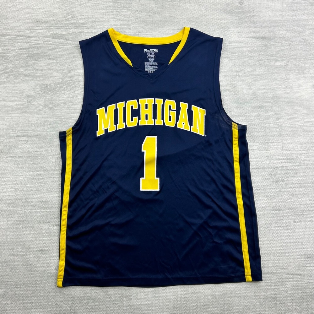 Michigan Wolverines Basketball Jersey Size Youth XL 16-18 Blue Charles Matthews